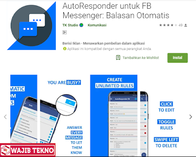 AutoResponder untuk FB Messenger Balasan Otomatis