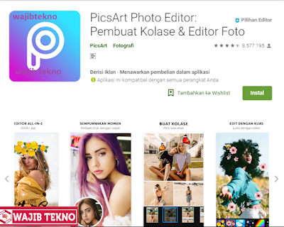 PicsArt aplikasi desain di android