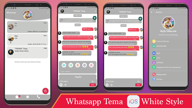 whatsapp mod ios style white